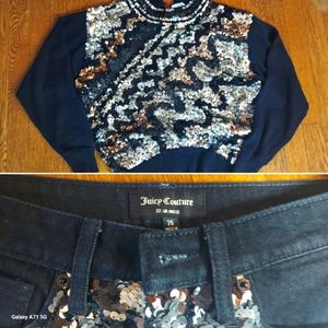 Vintage Regency Collection Illuminating Sequin Sweater Showstopper Size M